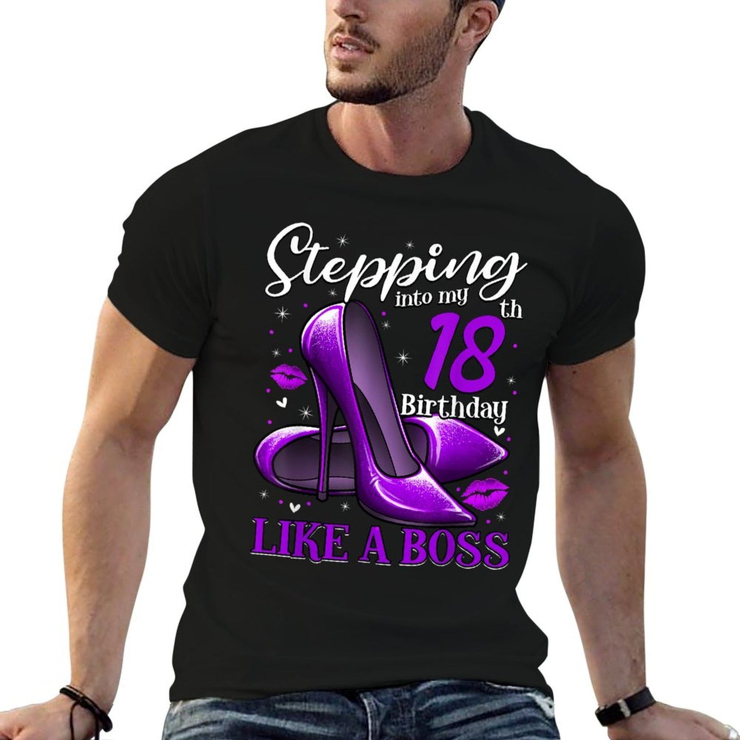 18 And Fabulous High Heels Stepping Into My 18th Birthday Wrinkle-resistant T-Shirt