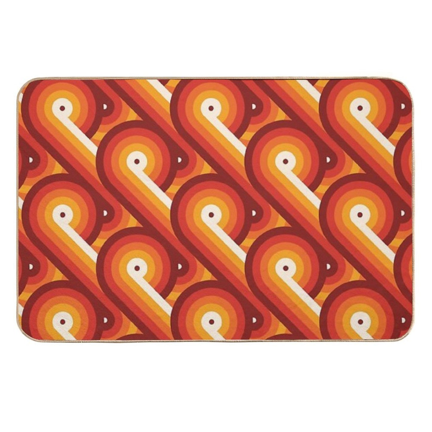 Disco Circles Geometric Pattern – “The Rogue” Palette Long-Lasting Bath Mat