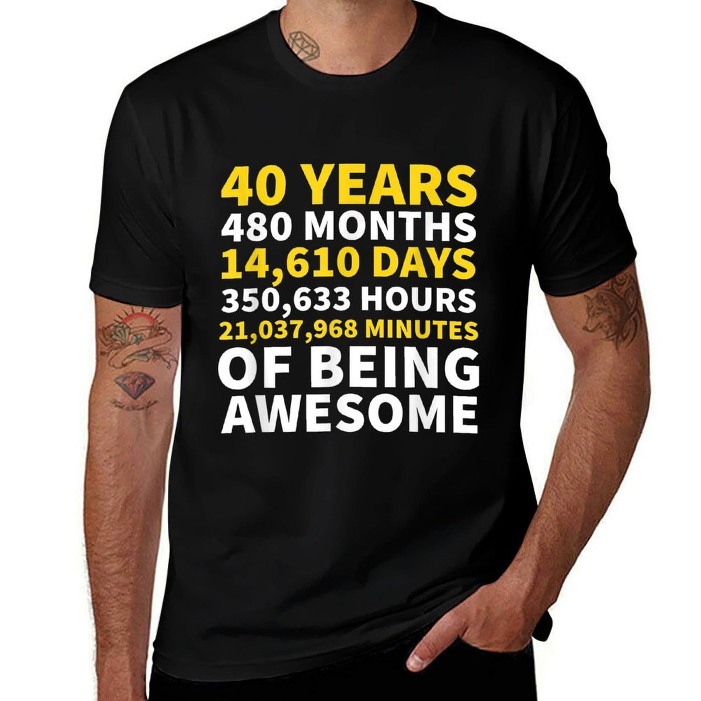 40th Birthdays, 40 Years Old Gift Wrinkle-resistant T-Shirt