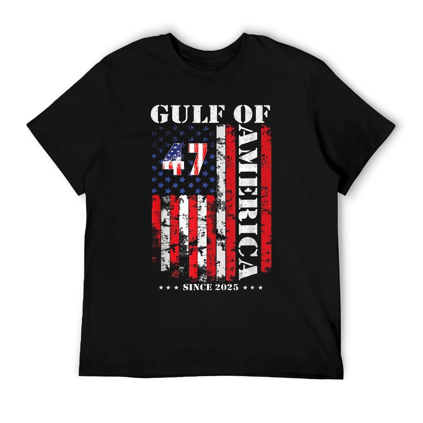 Gulf of USA America 2025 Funny Vintage USA Flag Men Women Relaxed-fit T-Shirt
