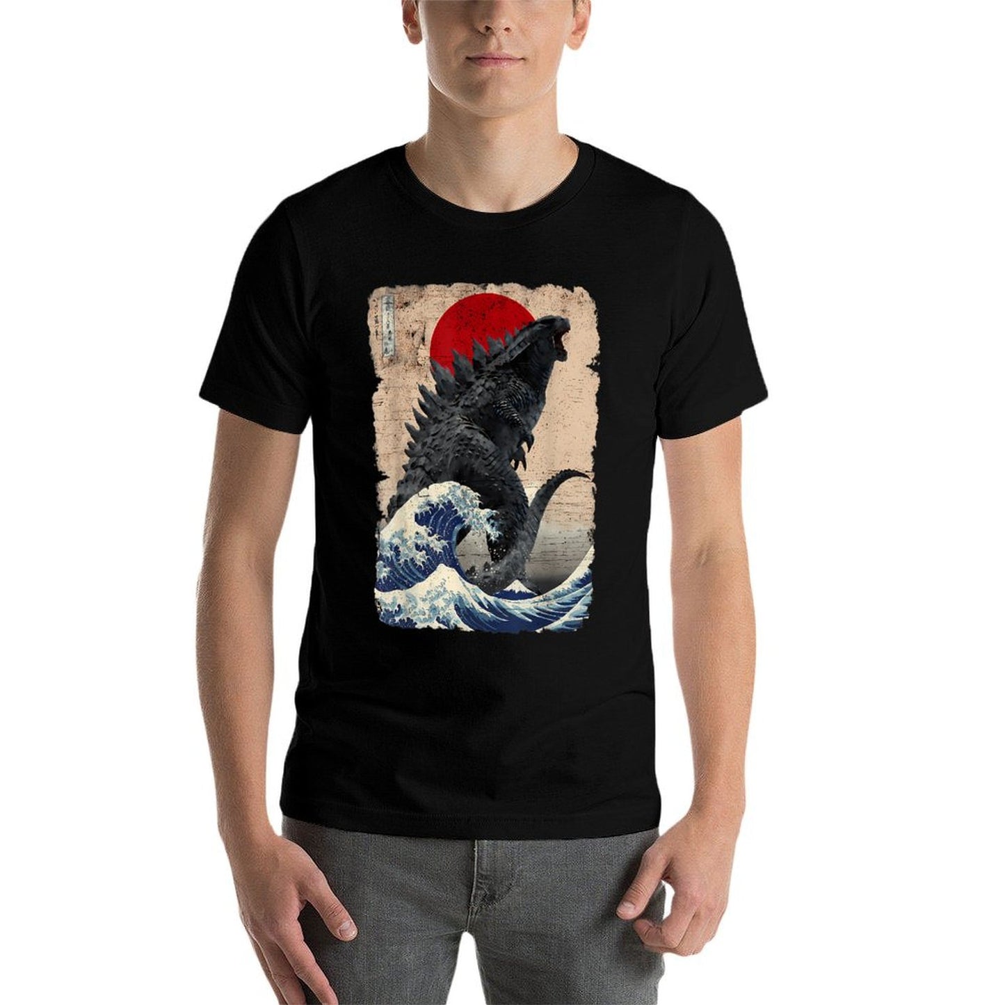 Retro Vintage Japanese Art Legendary Rare Kaiju Slim-fit Cut T-Shirt