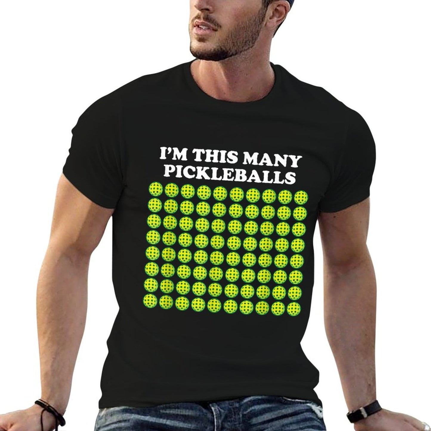 I'm This Many Pickleballs Paddleball Lover 80th Birthday Odor-resistant T-Shirt