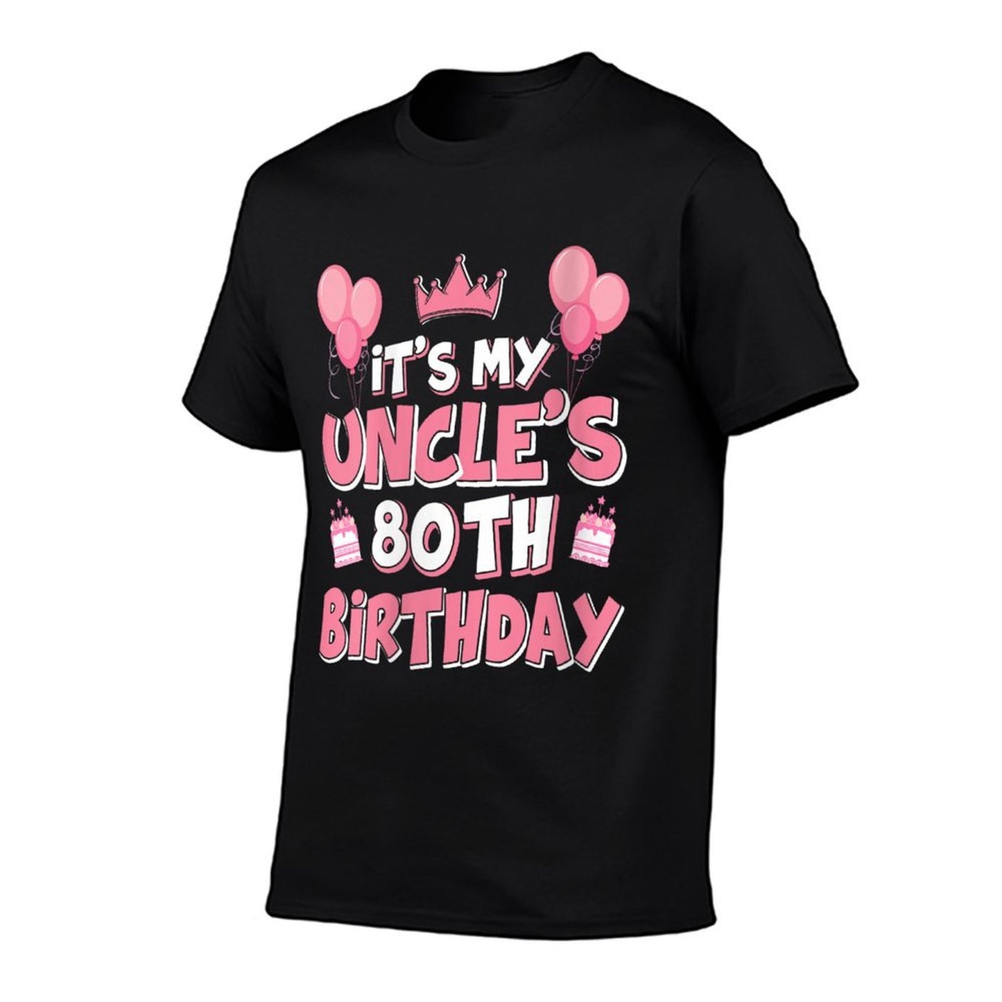 Womens Balloons It's My Uncle's 80th Birthday 1945 80 Years Old Stretchy T-Shirt