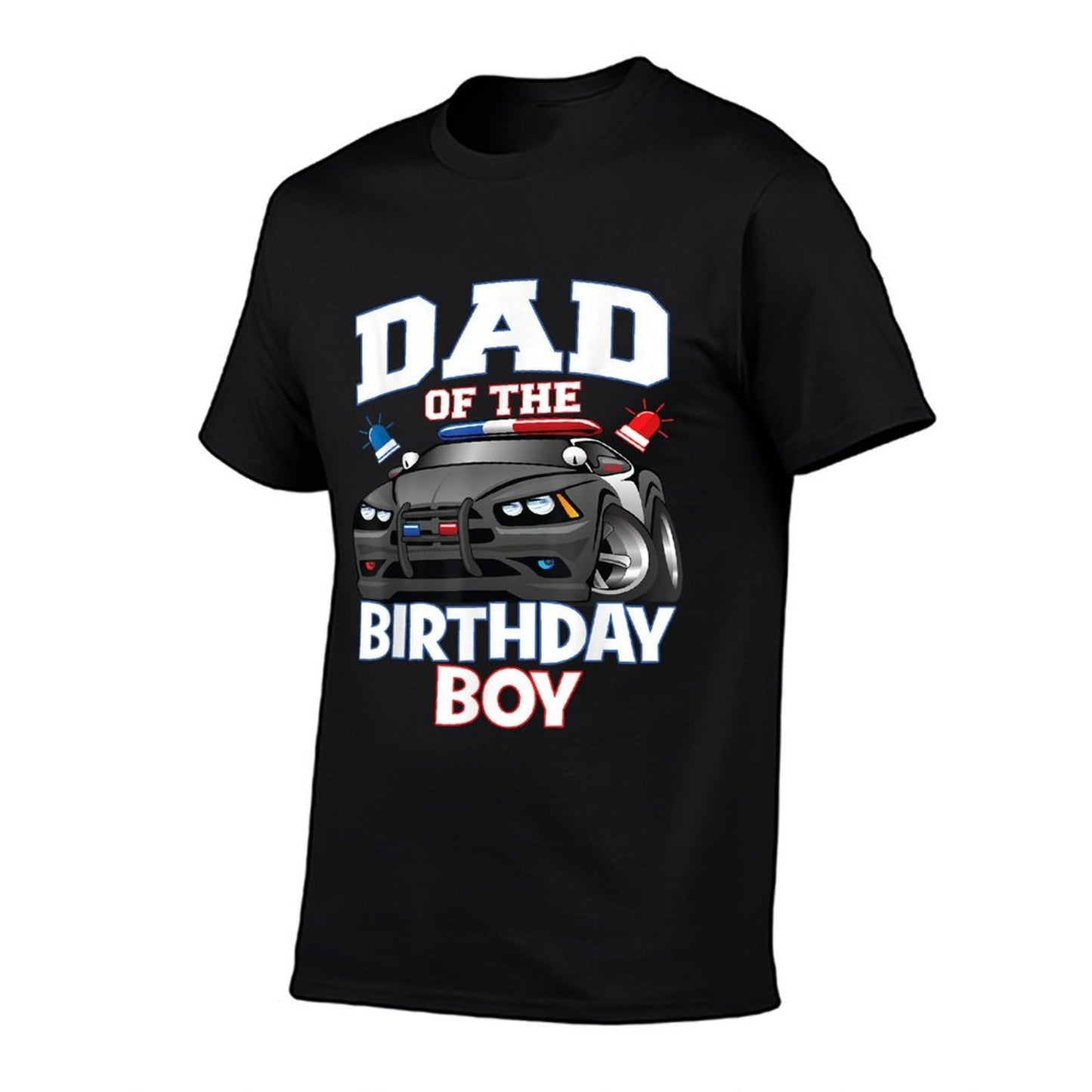 Dad Of The Birthday Boy Policeman Officer Party Fade-proof Color T-Shirt