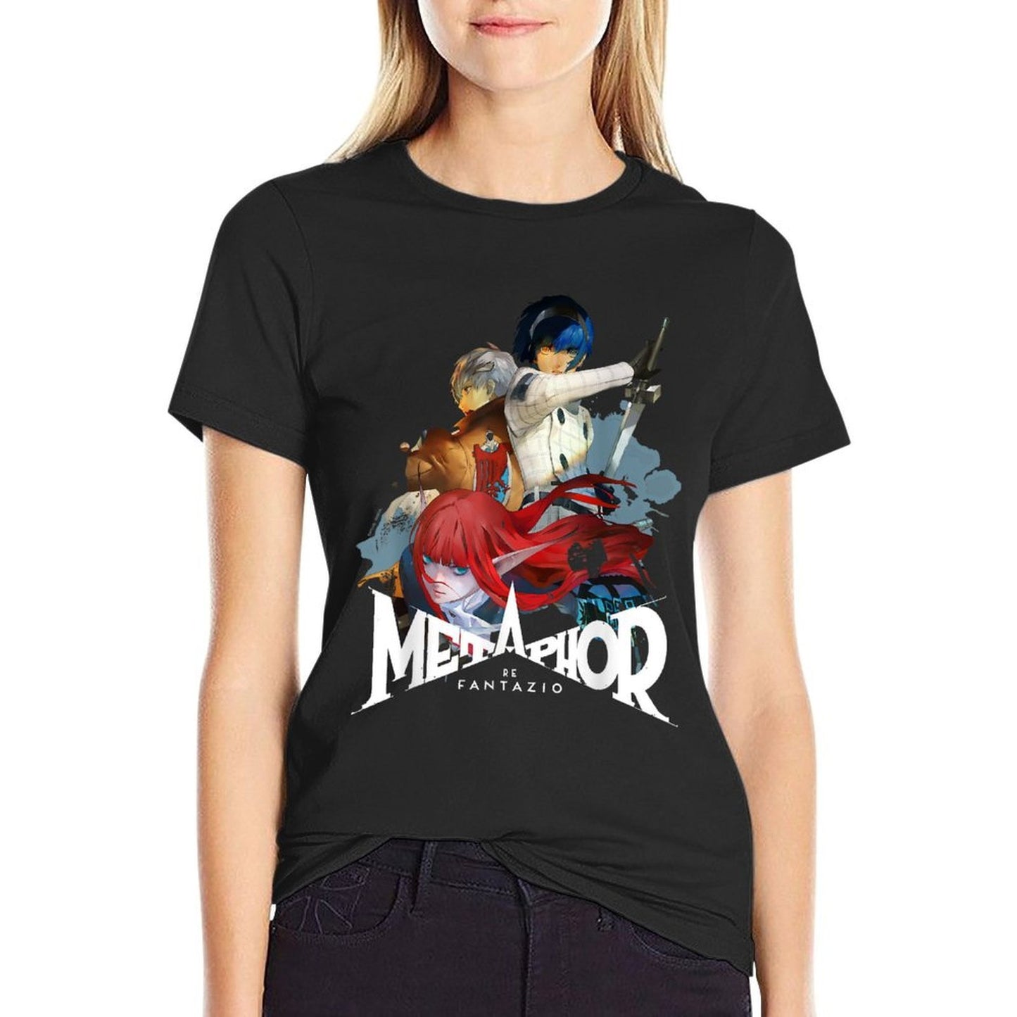 Metaphor ReFantazio Key Art Trio (white Logo) ATLUS Affordable Price T-Shirt