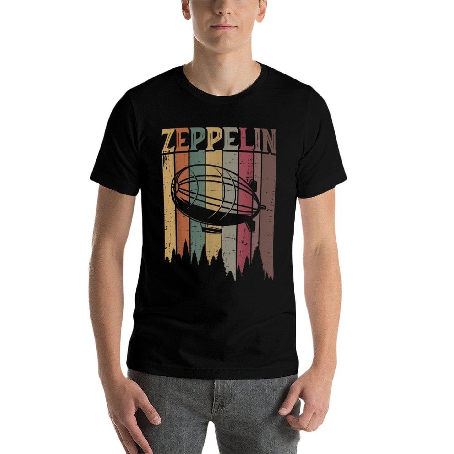Retro Zeppelin 70s 80s Dirigible Airship Zepelin Zepplin Versatile T-Shirt