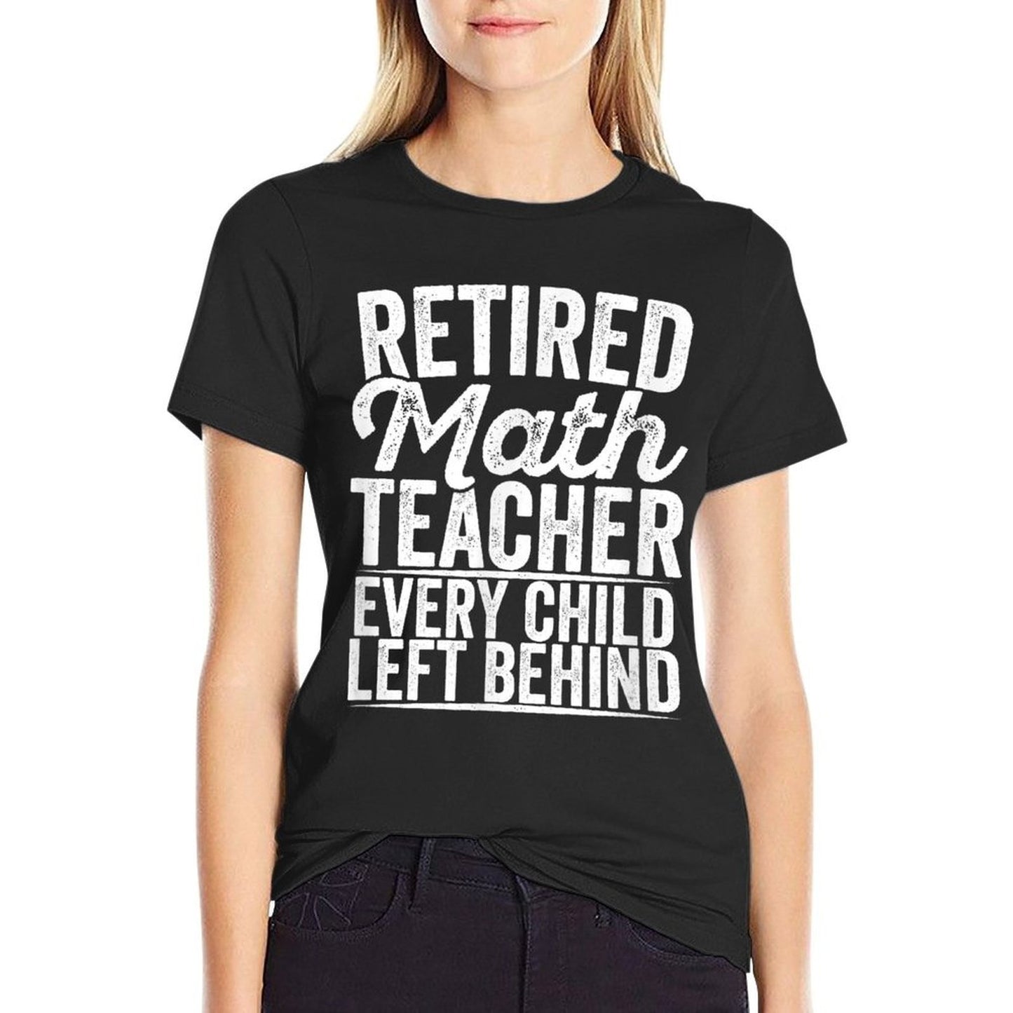 Retired Math Teacher Teaching Retirement Gift Trendy Pattern T-Shirt