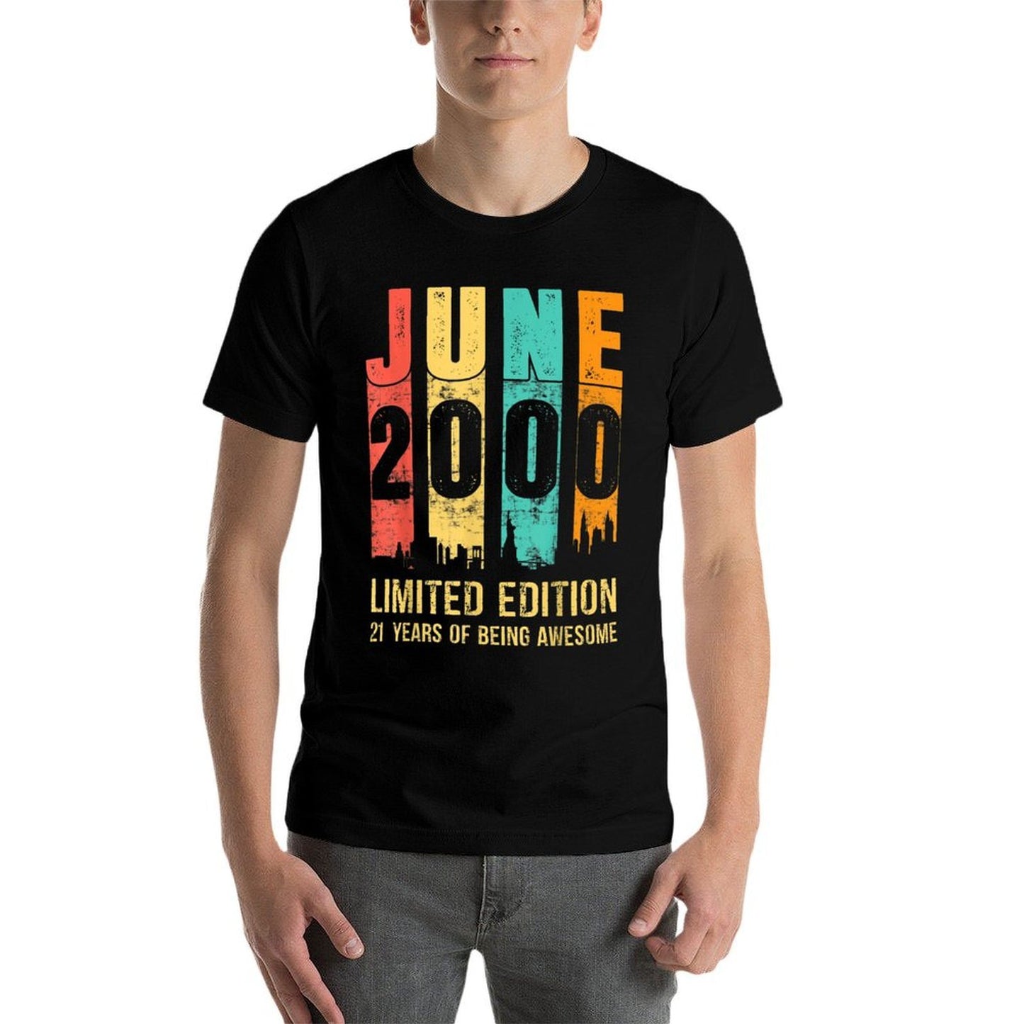 Vintage June 2000 Limited Edition 21 Year Old 21st Birthday Polyester Blend T-Shirt