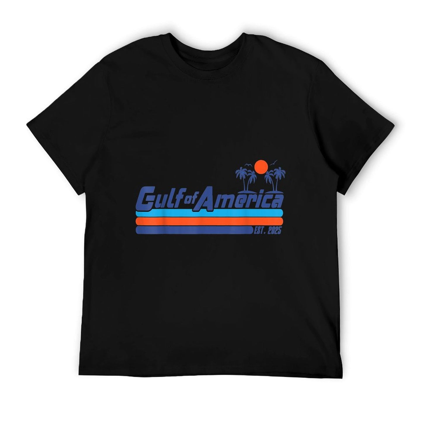 Retro Gulf Of US America 2025 American Flag Gulf Mexico Stretchy T-Shirt