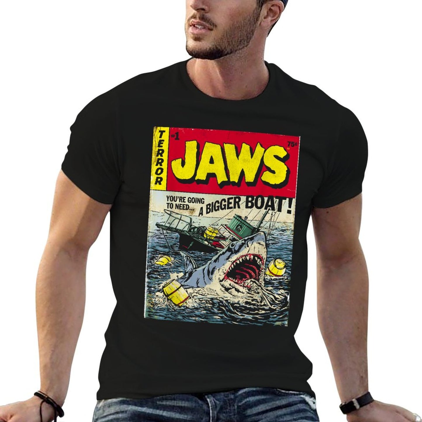 Jaws Pulp Attack Comic Cover Breathable T-Shirt