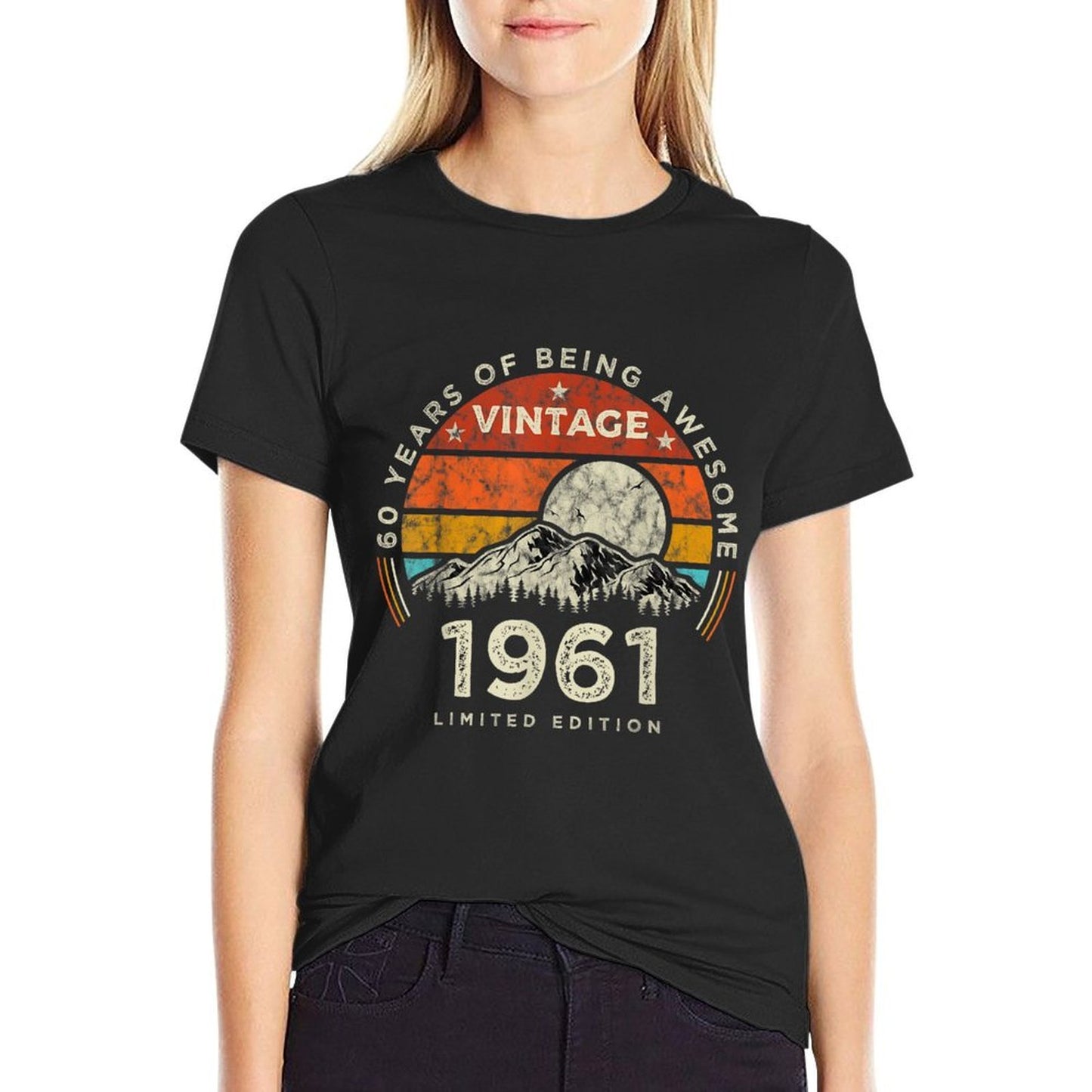 Vintage 60 Year Old Gifts 1961 Limited Edition 60th Birthday Cotton T-Shirt