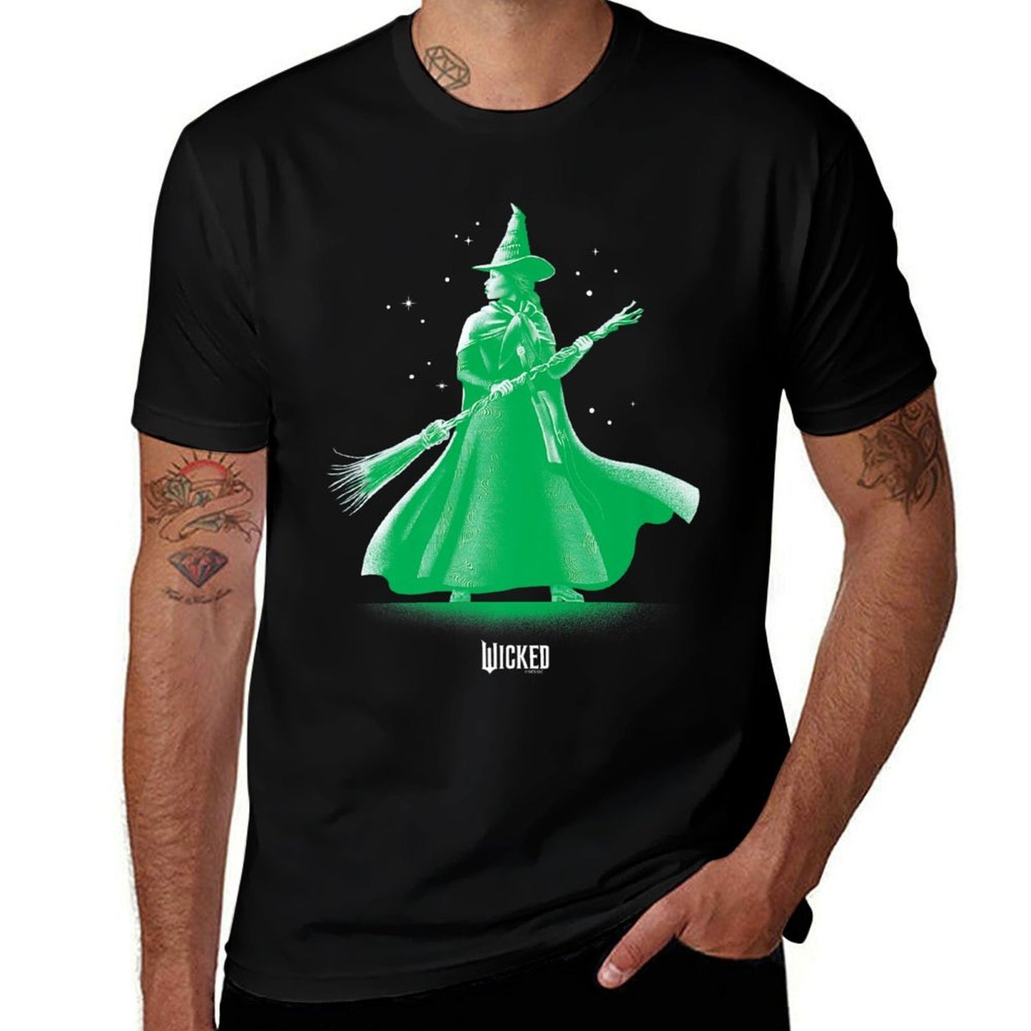 Wicked Elphaba Pose Tonal Premium Trendy Pattern T-Shirt