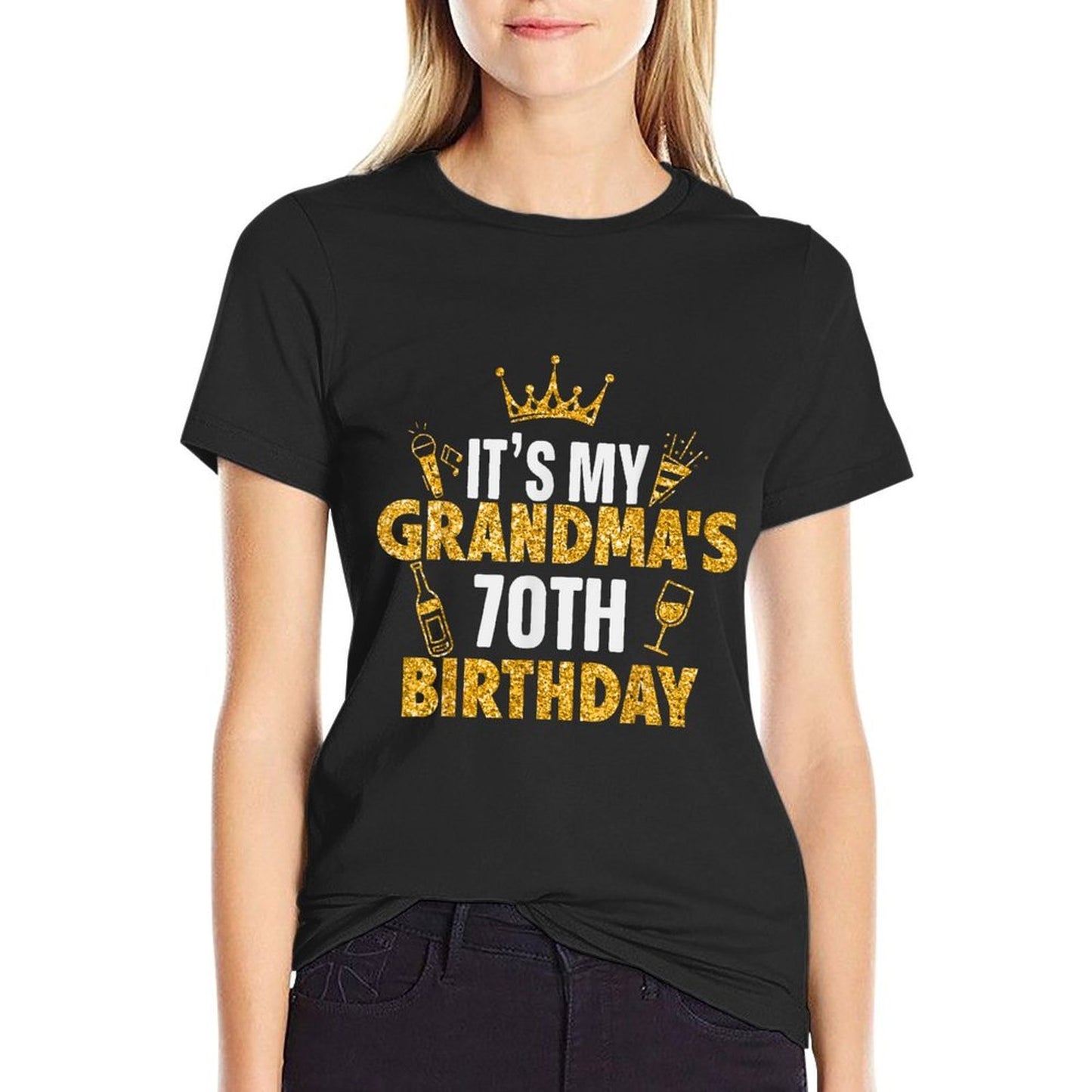 It's My GRANDMA's 70th Birthday 1955 70 Years Old Wrinkle-resistant T-Shirt