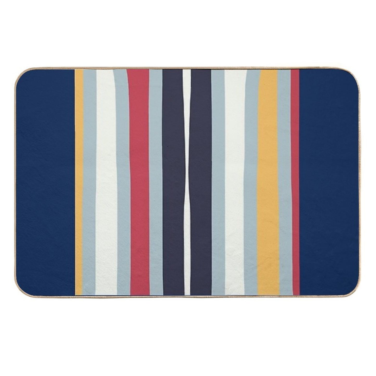 Colorful Stripes Modern Retro Absorbent Bath Mat