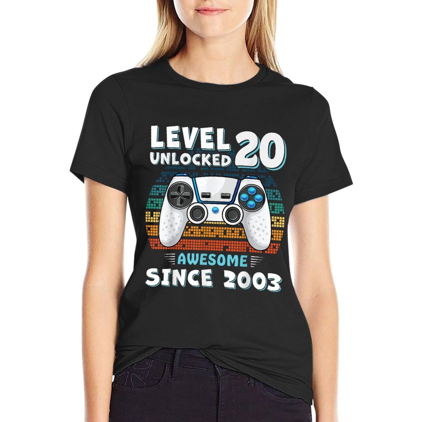 20 Birthday Decorations Gamer Men Video 2003 20th Birthday Breathable T-Shirt