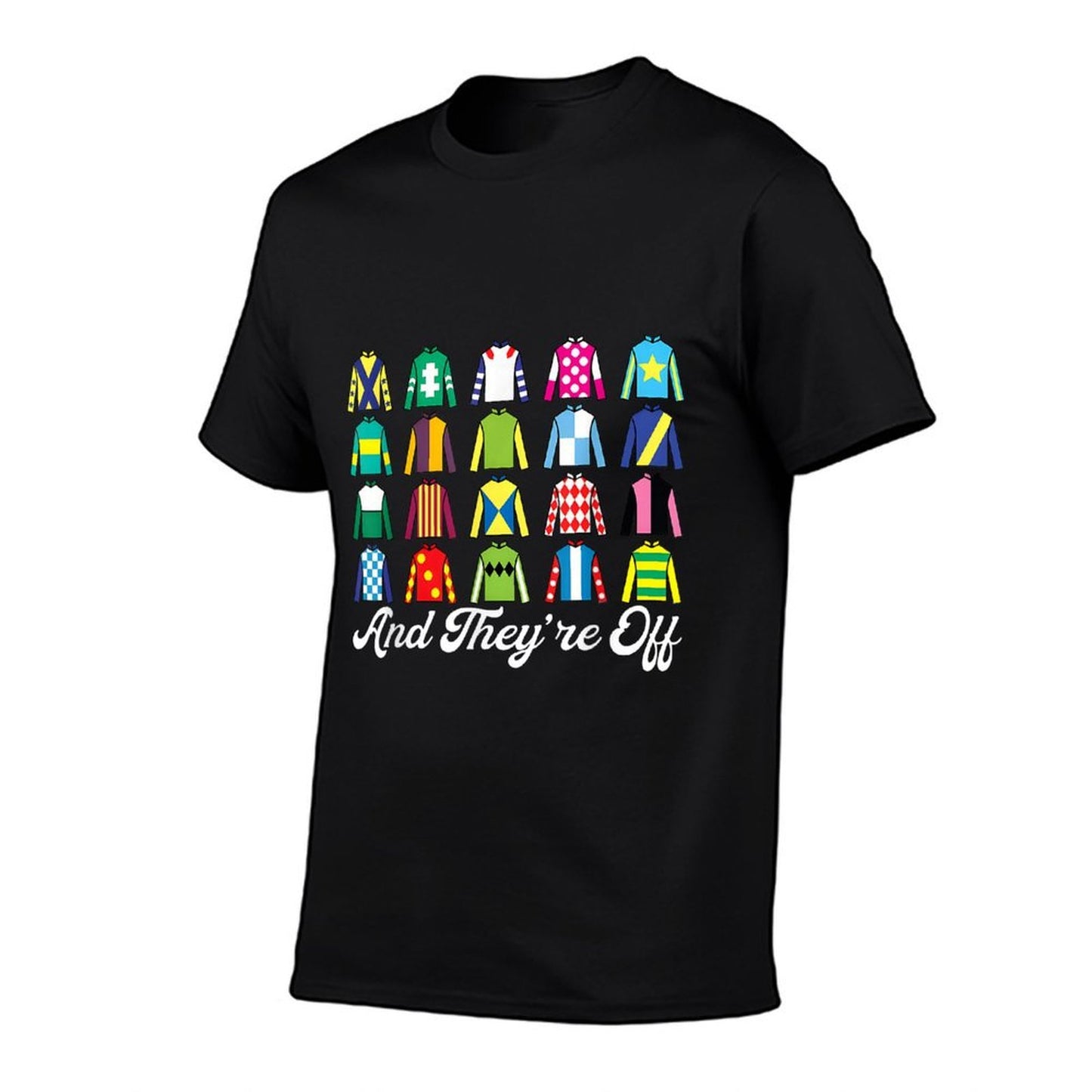 And They're Off Horse Racing Derby Day Funny Silks Jockey Vintage-inspired T-Shirt