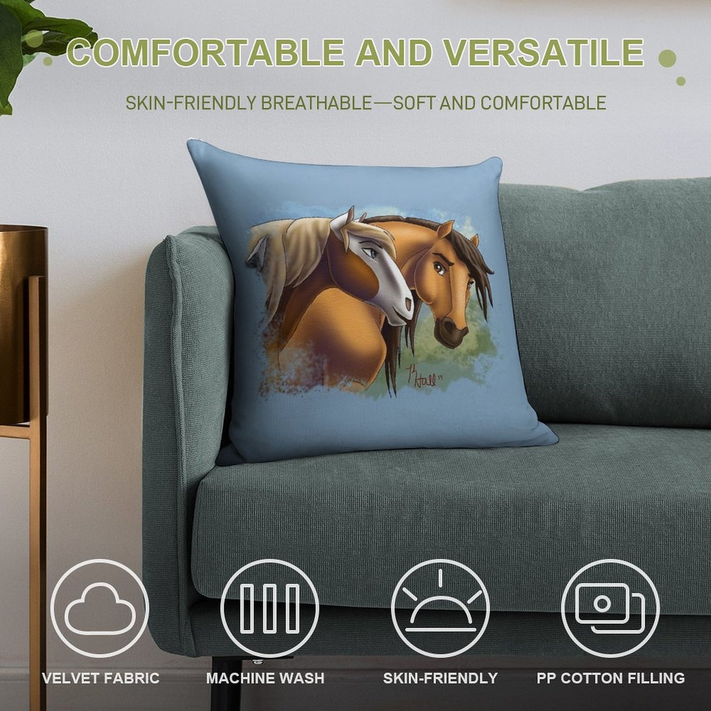 Spirit And Rain - Love Found Us Soft Reinforced Edging Throw Pillow