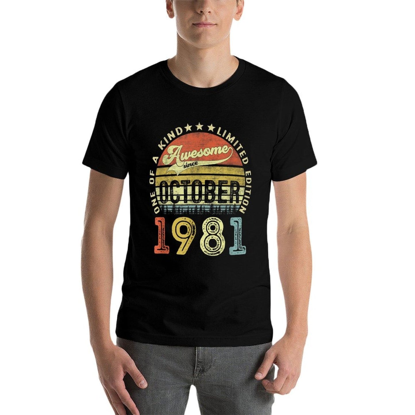 40 Years Old Awesome Since October 1981 40th Birthday Versatile T-Shirt