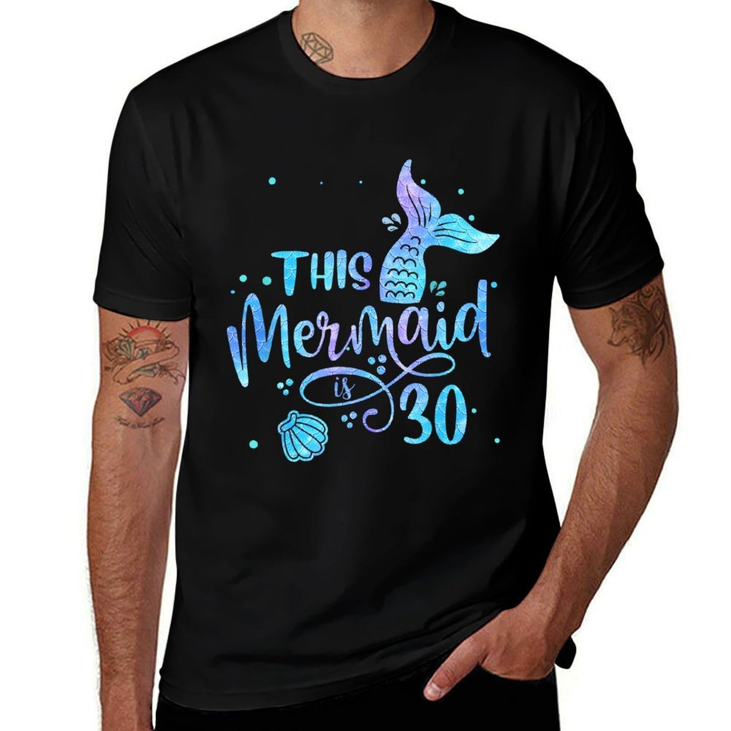 This Mermaid Is 30 Years Old 30th Birthday Mermaid Girl Vintage-inspired T-Shirt