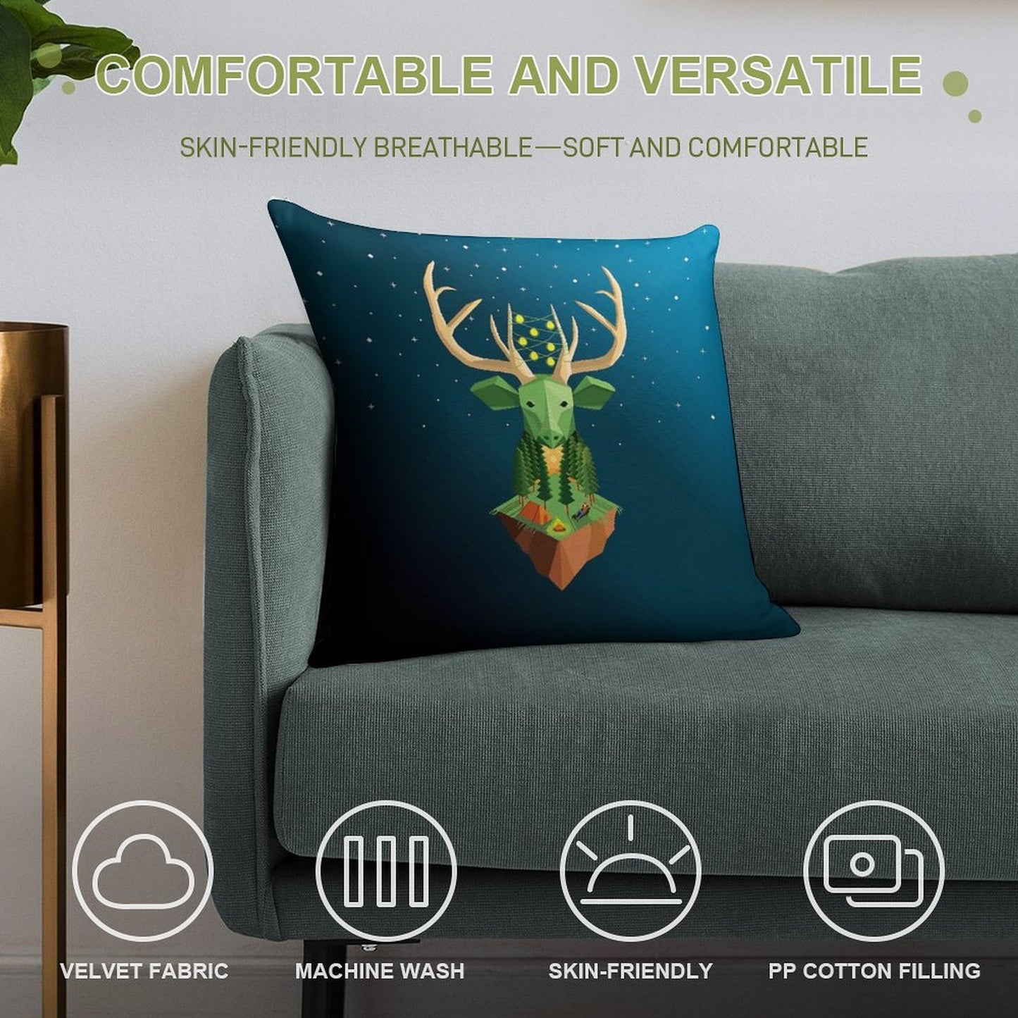 The Green Soul Soft Home Decor Throw Pillow