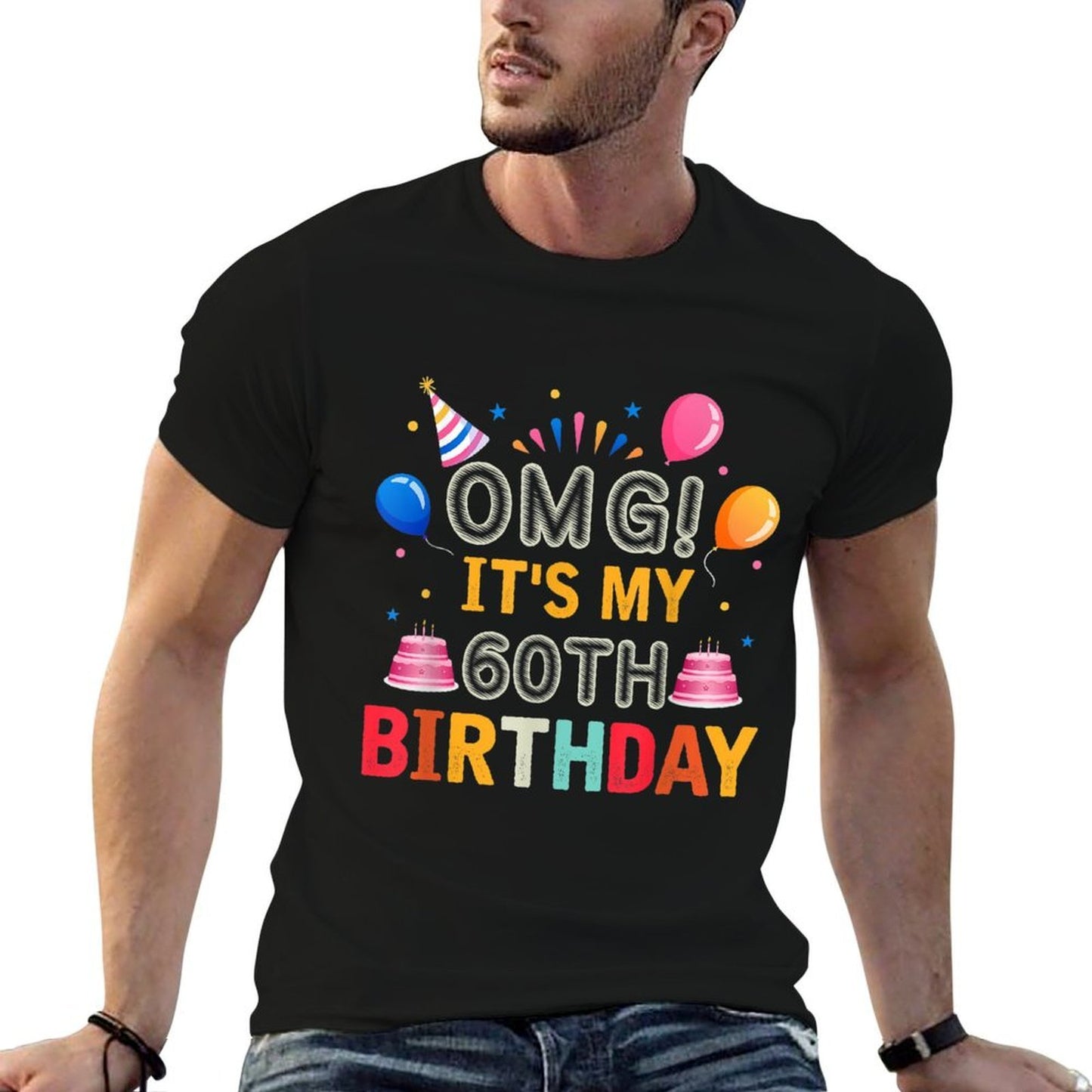 OMG! It's My 60th Birthday Funny 60 Years Old 60th Birthday Vintage-inspired T-Shirt