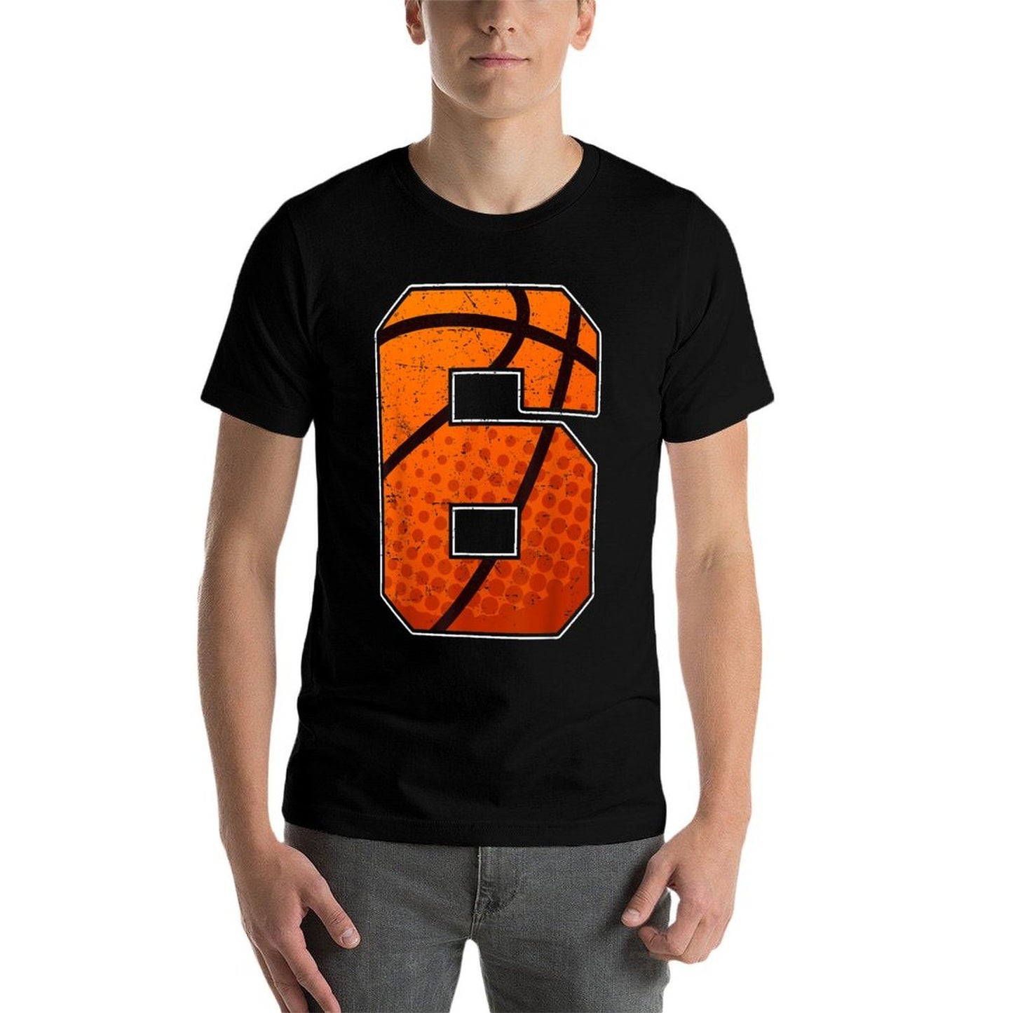 Boys Basketball Birthday 6 for Six Year Old Boys Moisture-wicking T-Shirt