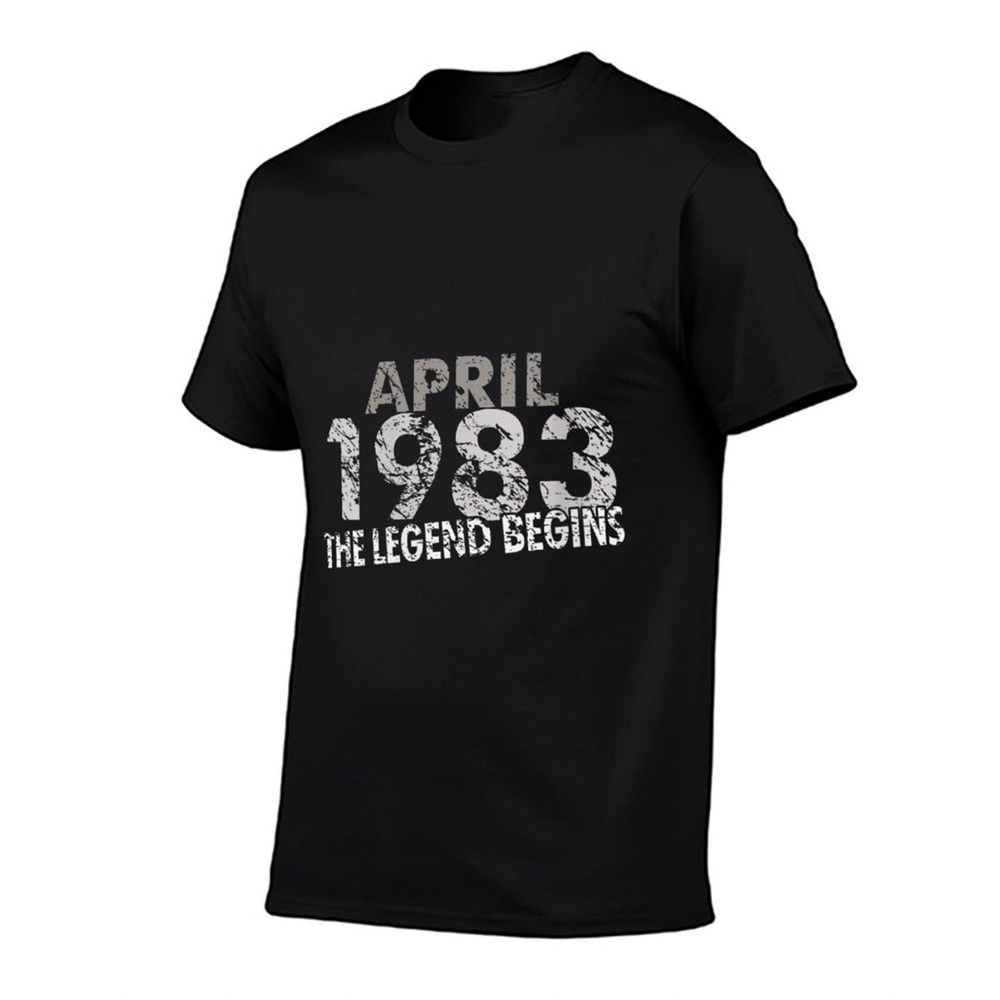 Womens 40th Birthday Gift - April 1983 - The Legend Begins Rolled Sleeves T-Shirt