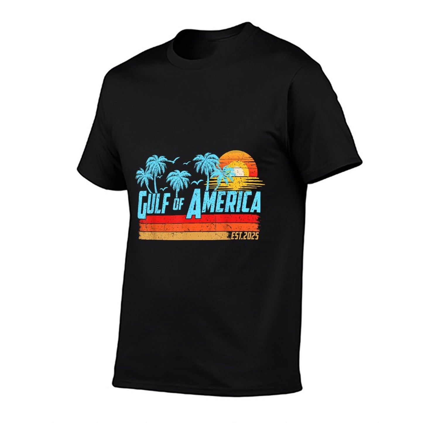 Retro Gulf Of USA America 2025 American Flag Gulf Mexico Trendy Pattern T-Shirt
