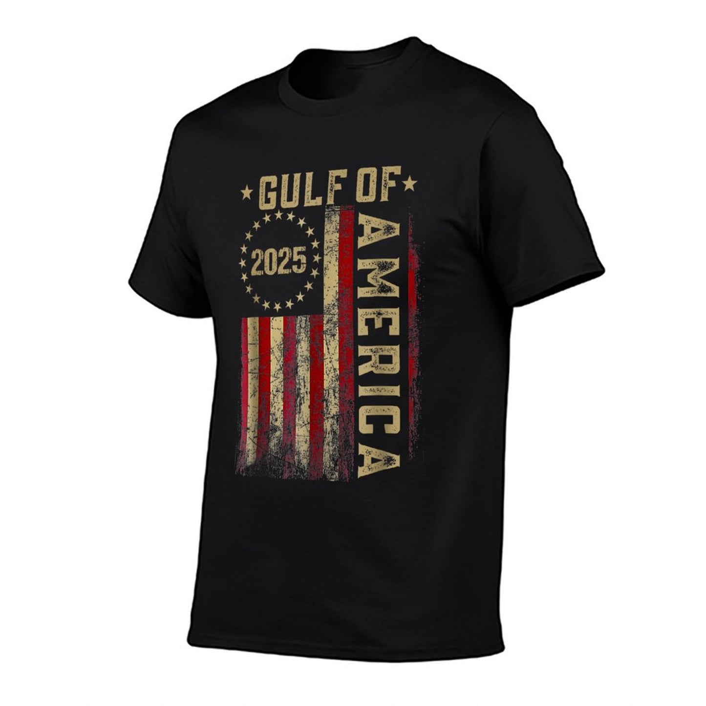 Gulf of USA America Funny USA Flag Durable T-Shirt