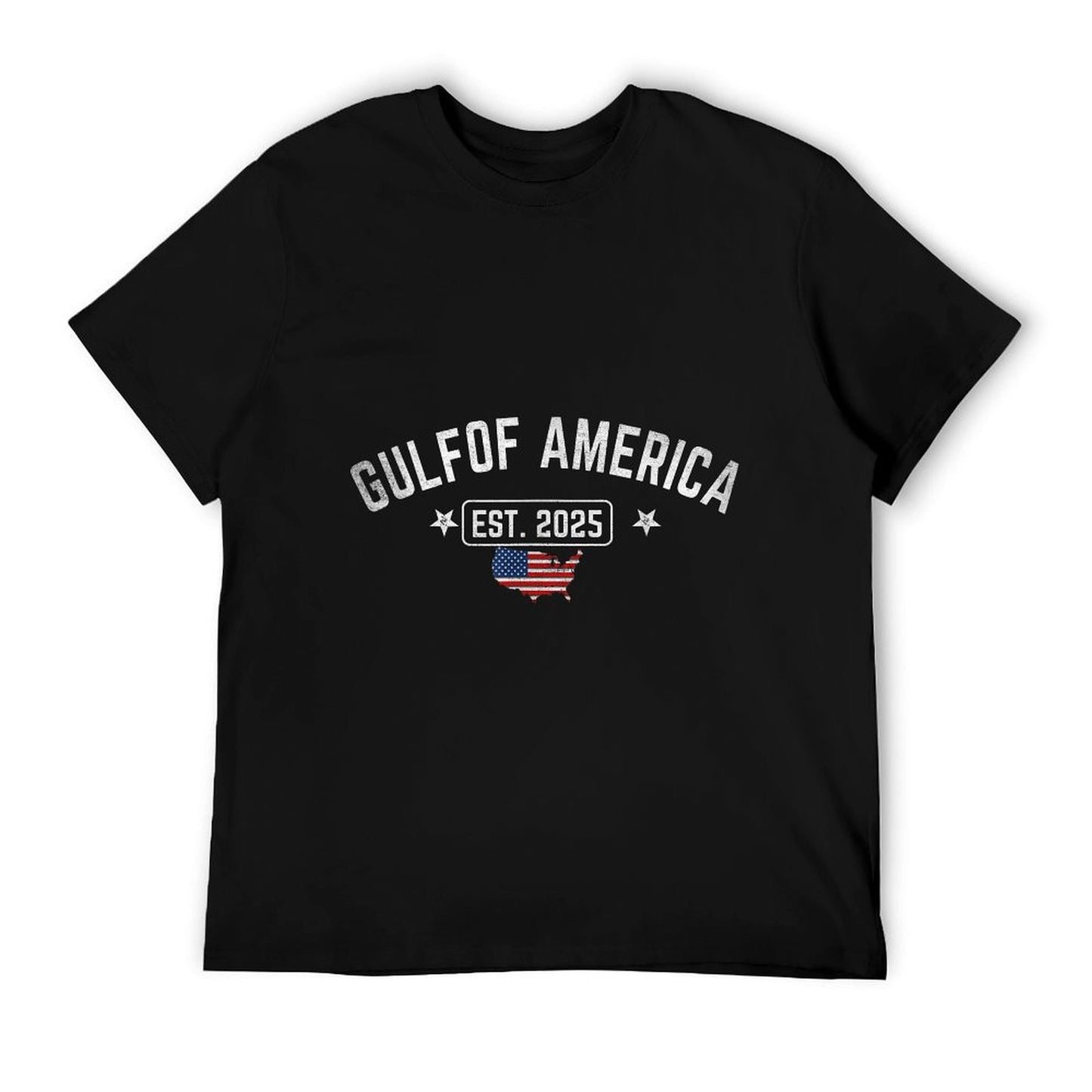 Gulf Of US America Est 2025 Vintage USA American Flag Men Moisture-wicking T-Shirt