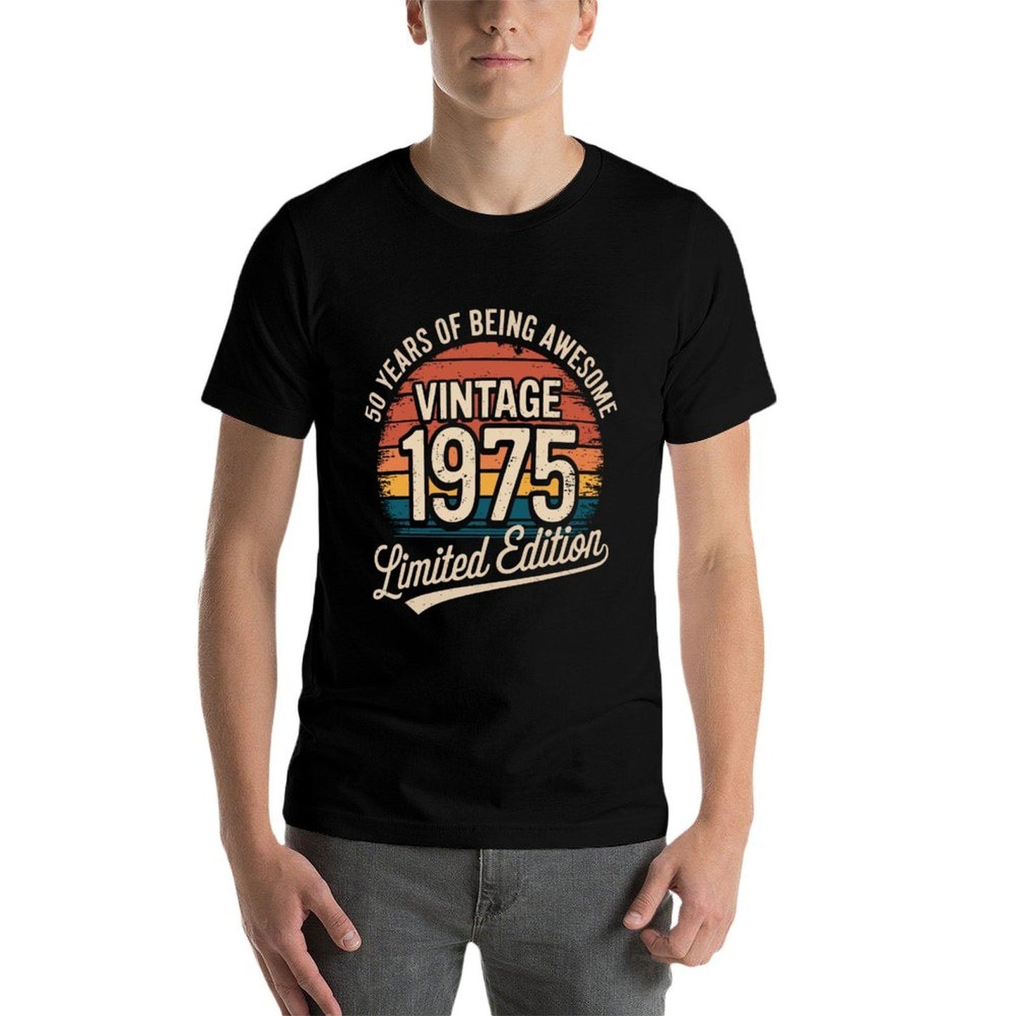 50 Year Birthday Decorations Men Gag 50yr 1975 50th Birthday Versatile T-Shirt