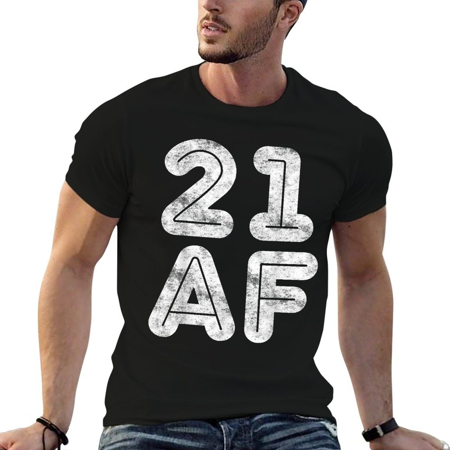 21 AF 21st Birthday Fade-proof Color T-Shirt