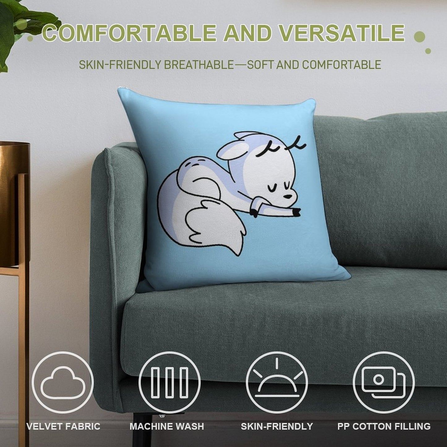 Sleeping Twig Hilda Soft Shrink-Resistant Throw Pillow