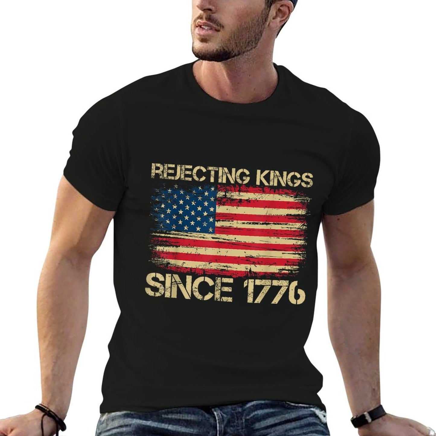 Rejecting Kings Since 1776 American Vintage Eco-friendly Material T-Shirt
