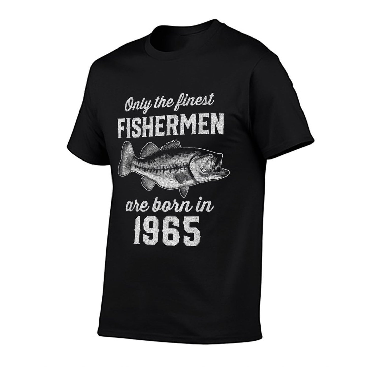 60 Year Old Fisherman Fishing 1965 60th Birthday High-quality Stitching T-Shirt