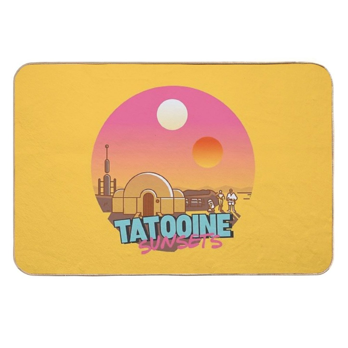 Tatooine Sunsets Vintage Stain-Proof Bath Mat