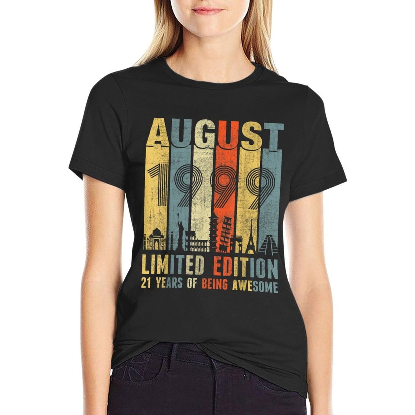 August 1999 Vintage Funny 21st Birthday Gift Easy-care T-Shirt