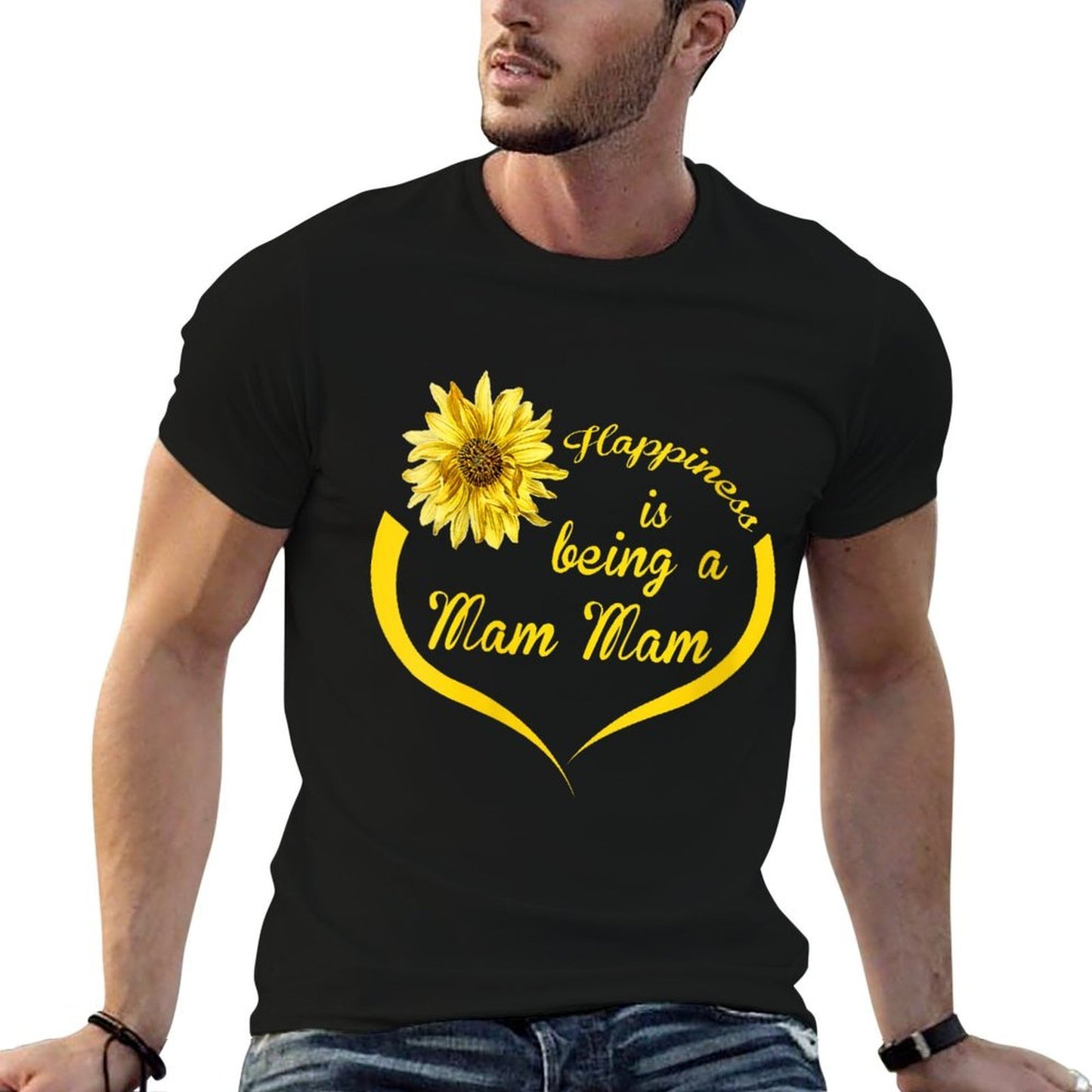 Womens Mam Gift Happiness Is Being A Mam High-quality Stitching T-Shirt