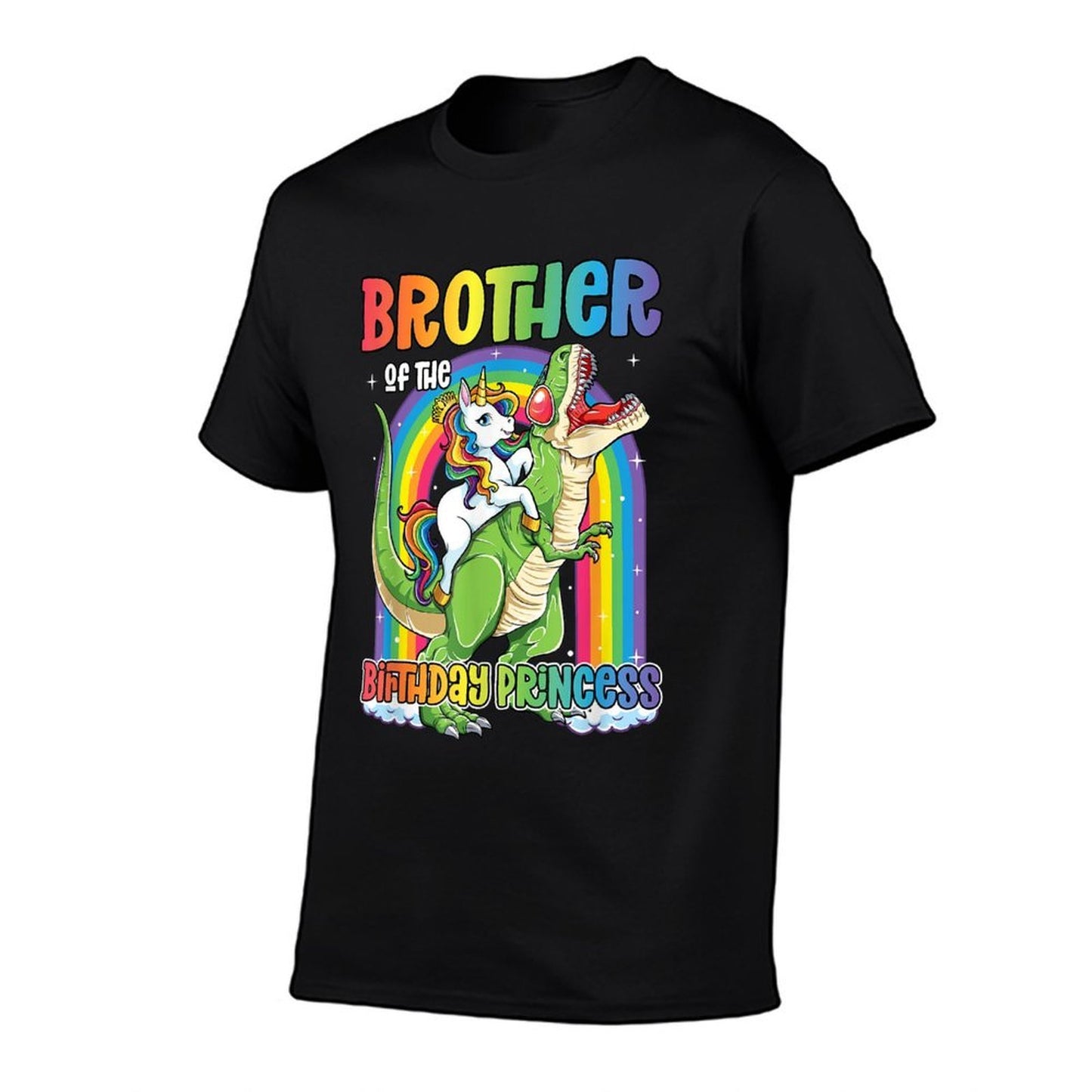Brother of The Birthday Princess T Rex Birthday Unicorn Girl Soft T-Shirt