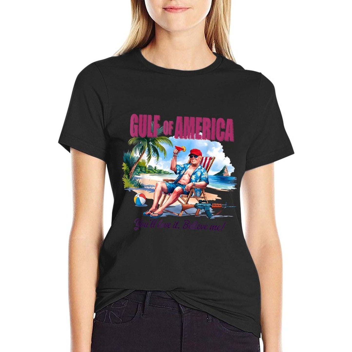 Retro Gulf Of USA America Est 2025 American Flag Gulf Mexico Fade-proof Color T-Shirt
