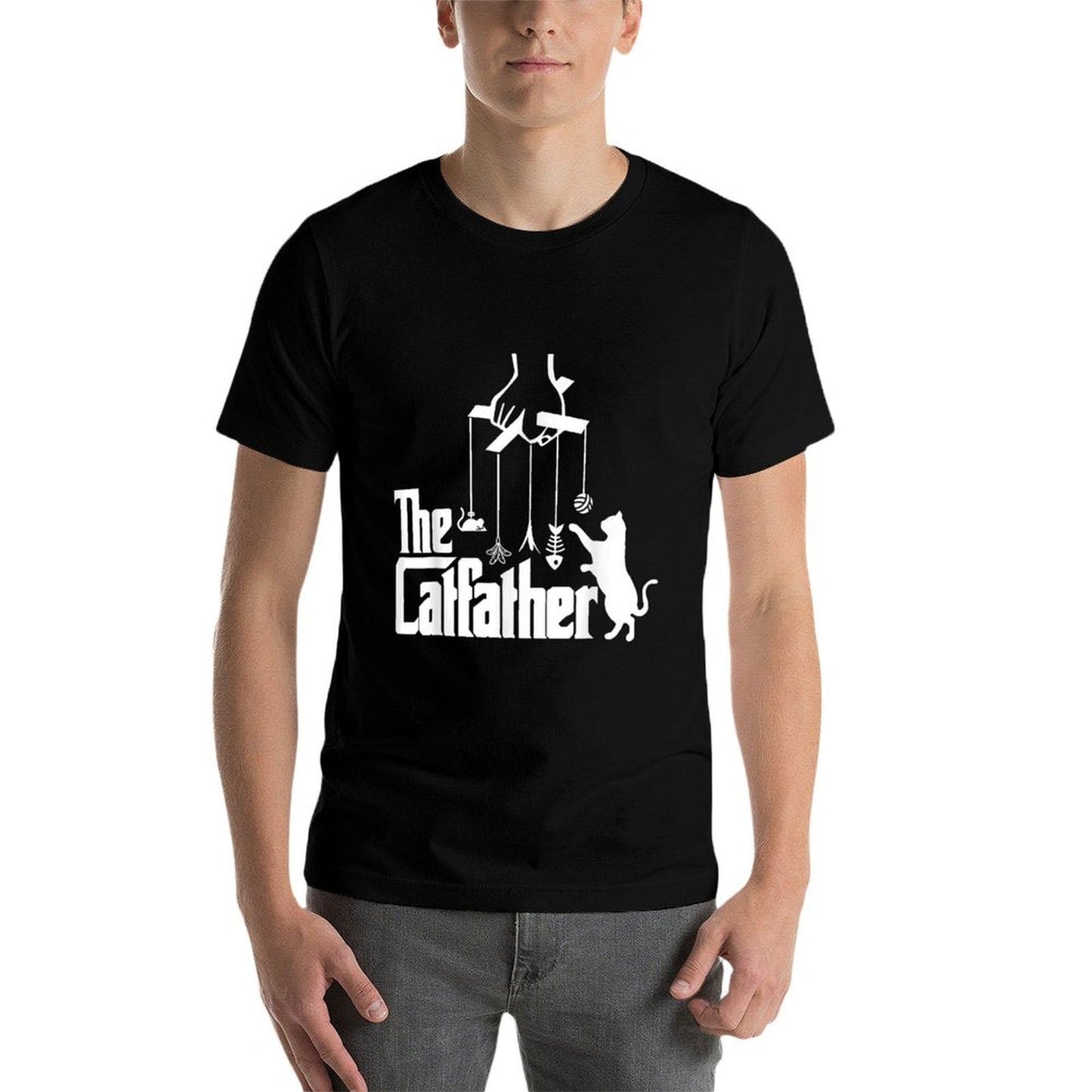 Funny Cat Dad Life The Catfather Fathers Day Mens Vintage Durable T-Shirt