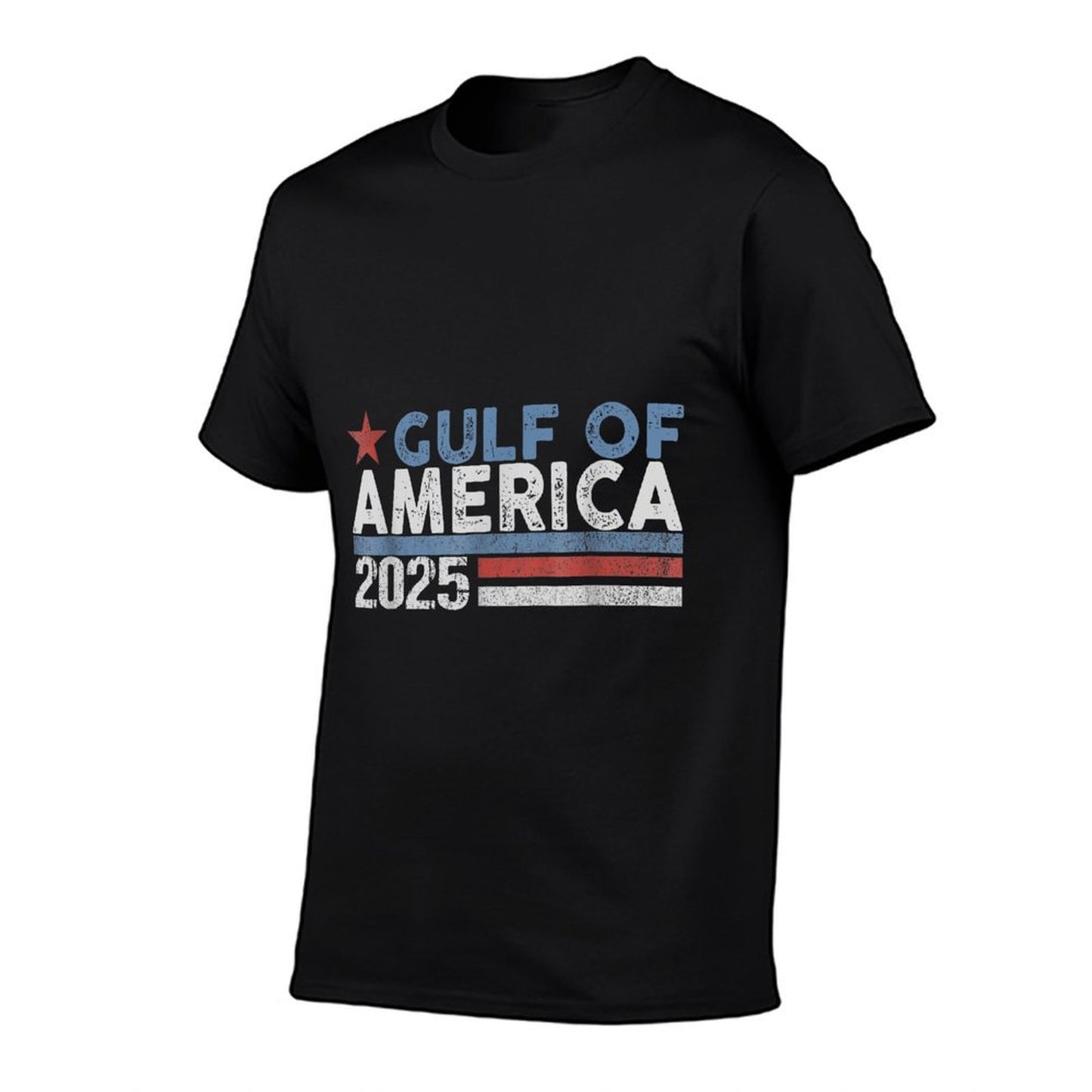 Gulf of USA America Funny Vintage USA Flag Graphic-printed T-Shirt