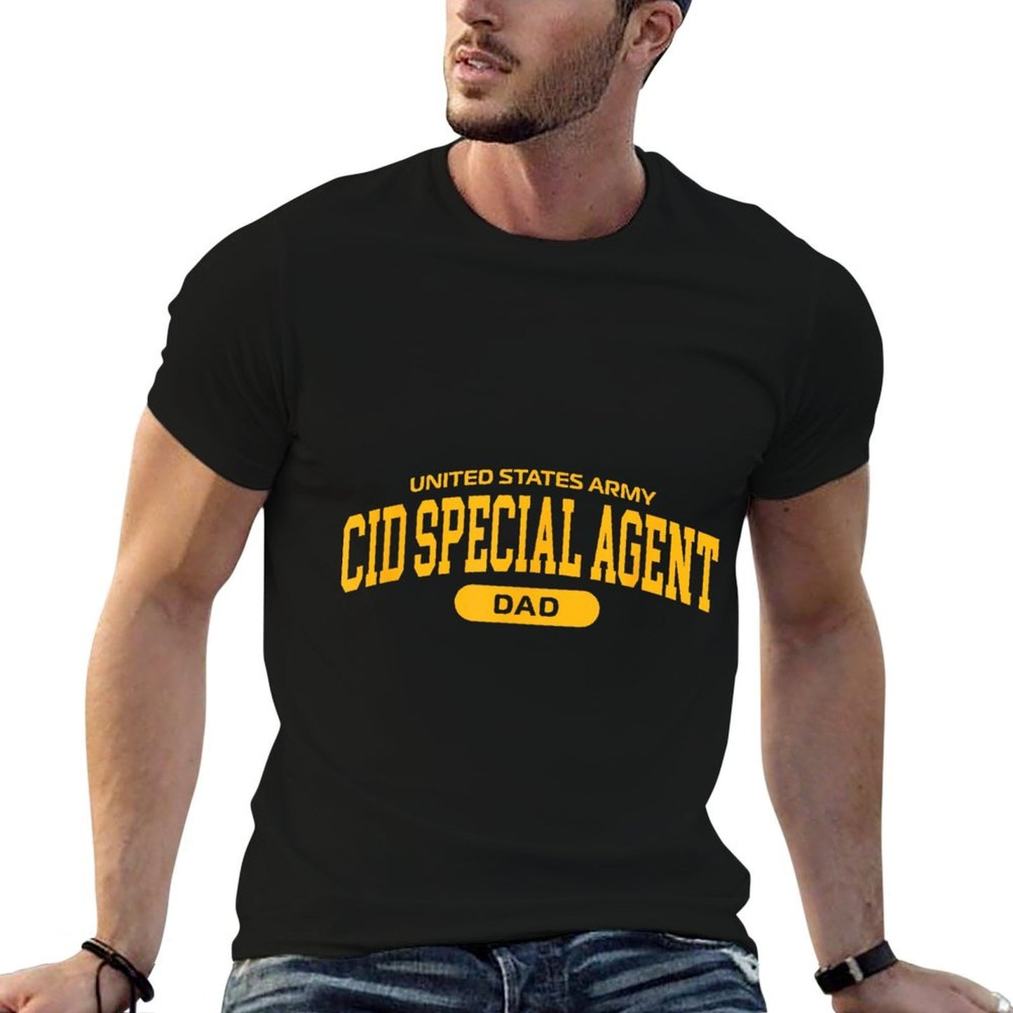 Proud Army CID Special Agent Dad Summer-ready Fabric T-Shirt