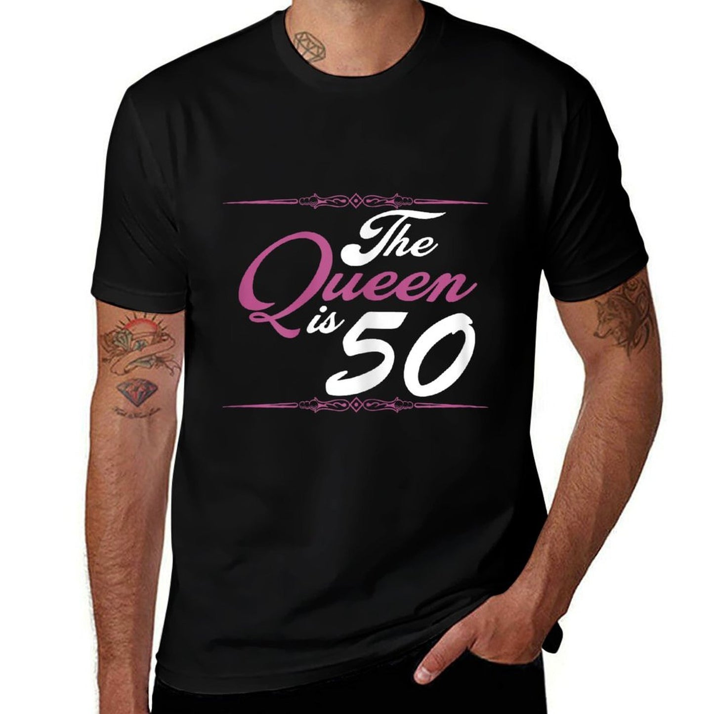 50th Birthday - The Queen Is 50! High-quality Stitching T-Shirt