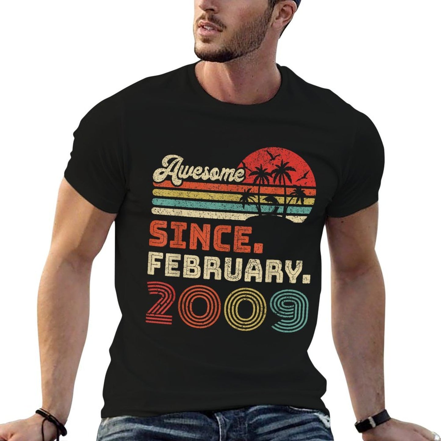 14 Year Old Awesome Since February 2009 14th Birthday Quick-drying T-Shirt