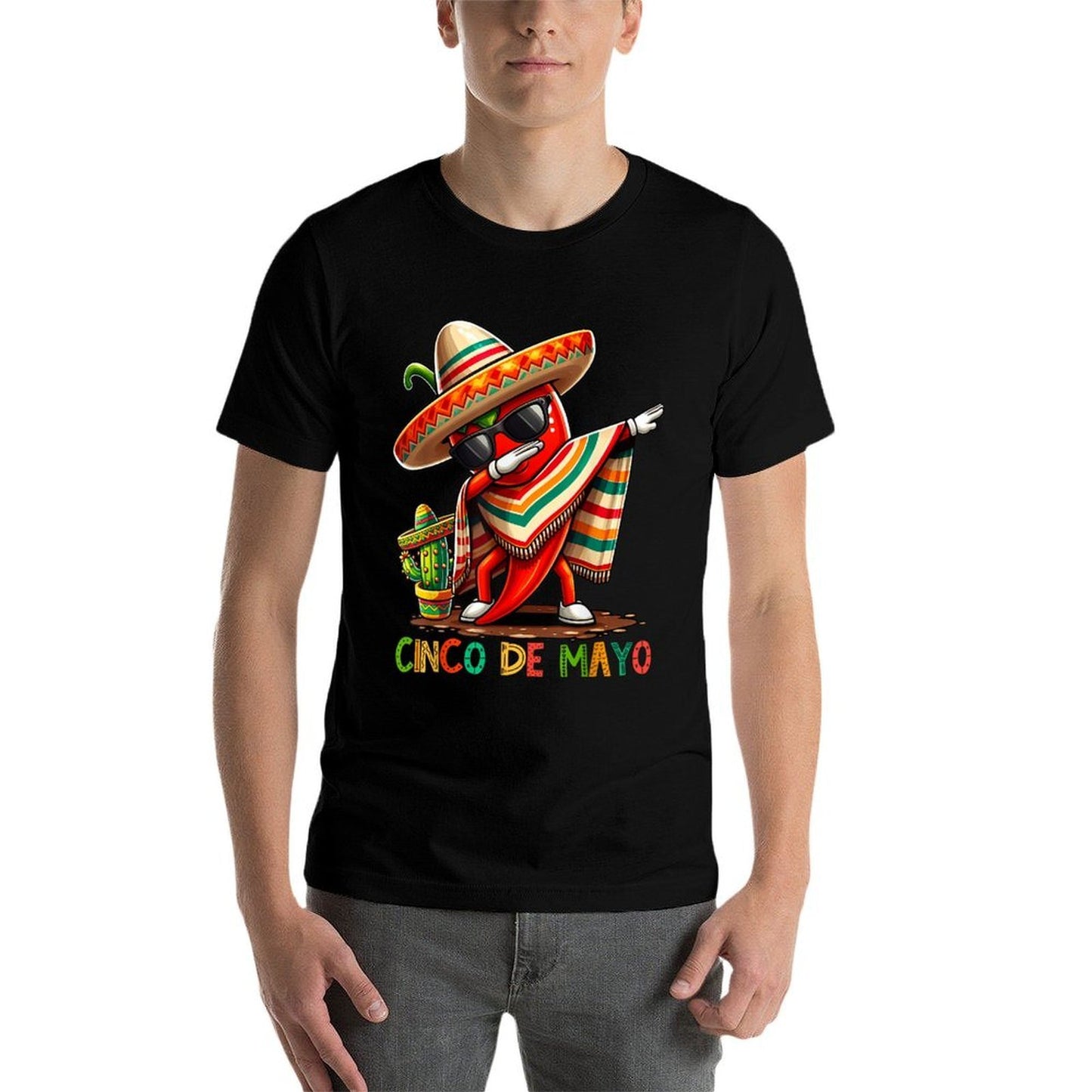 Dabbing Chili Cinco De Mayo Funny Mexican Food Dab Boys Kids Relaxed-fit T-Shirt