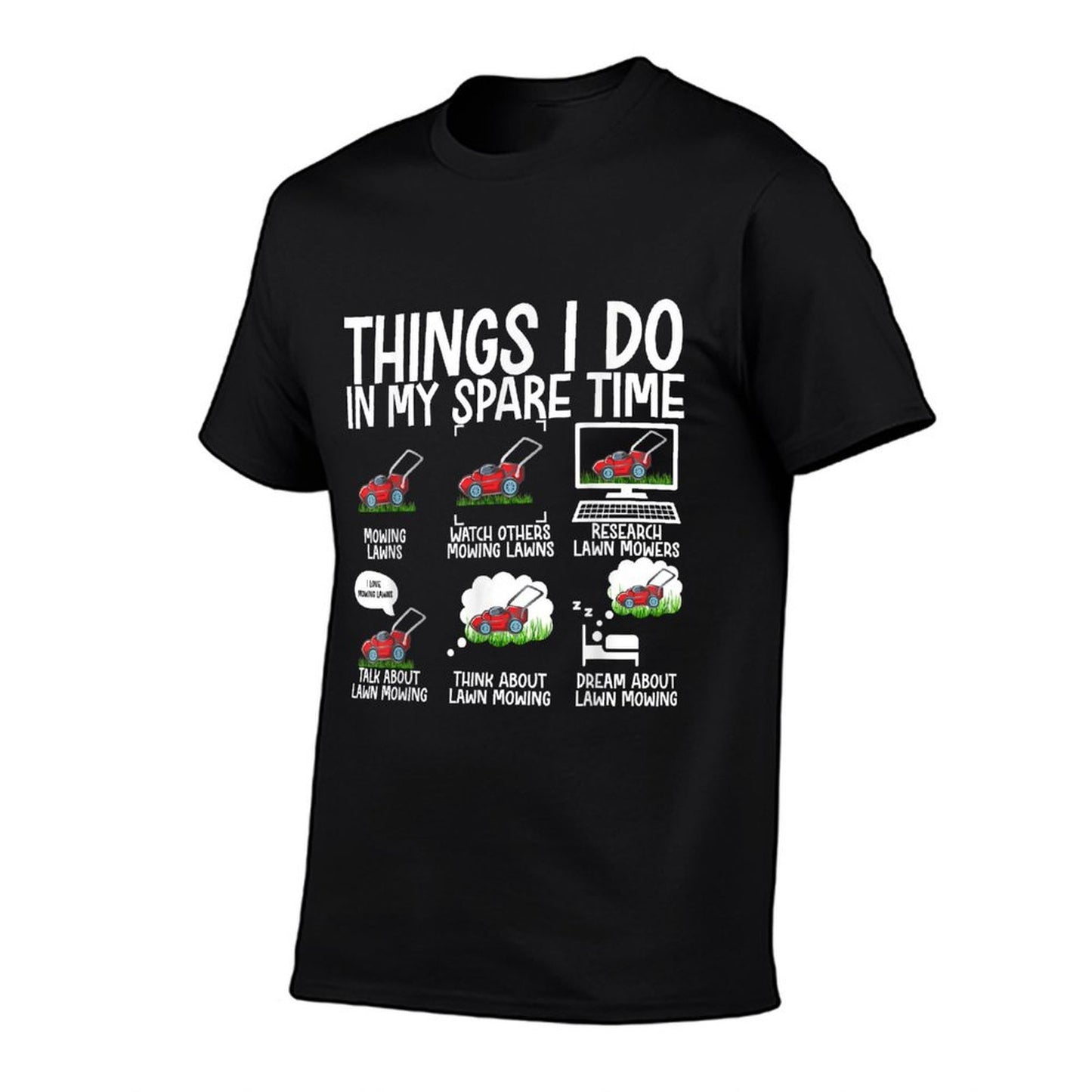 Funny Lawn Mower Clothes Gifts For Landscapers Gardener Men Ribbed Collar T-Shirt