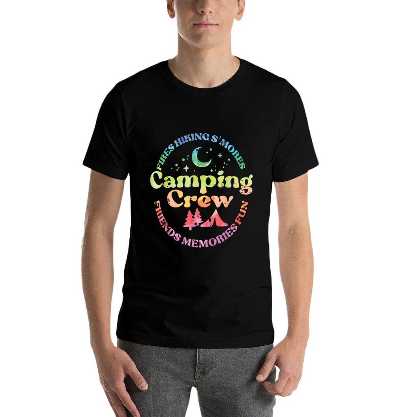 Camping Crew Family Friends Girls Kids Toddler Youth Women Lightweight T-Shirt