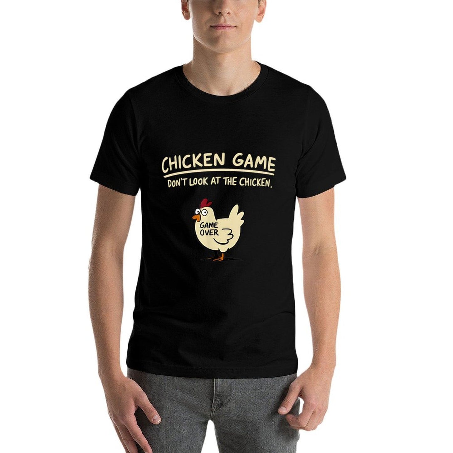 Chicken Game Dont Look At The Chicken Funny Chicken Trendy Pattern T-Shirt