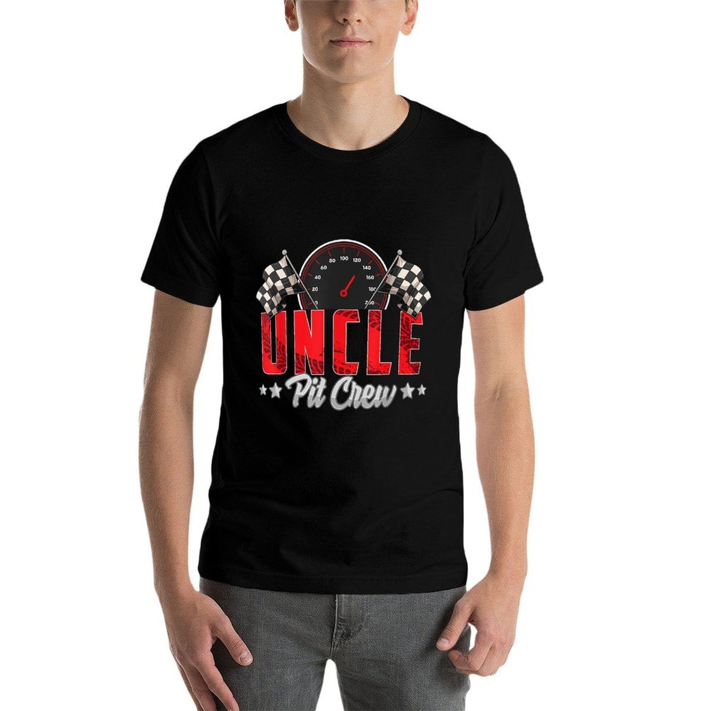 Race Car Birthday Party Racing Family Uncle Pit Crew Lightweight T-Shirt